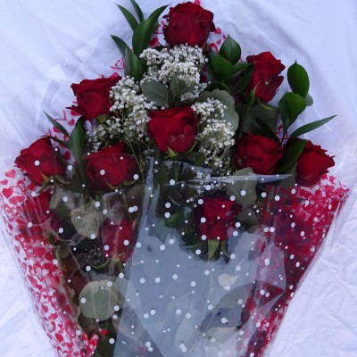 Gift Wrapped Bouquet - 12 Best Red Roses